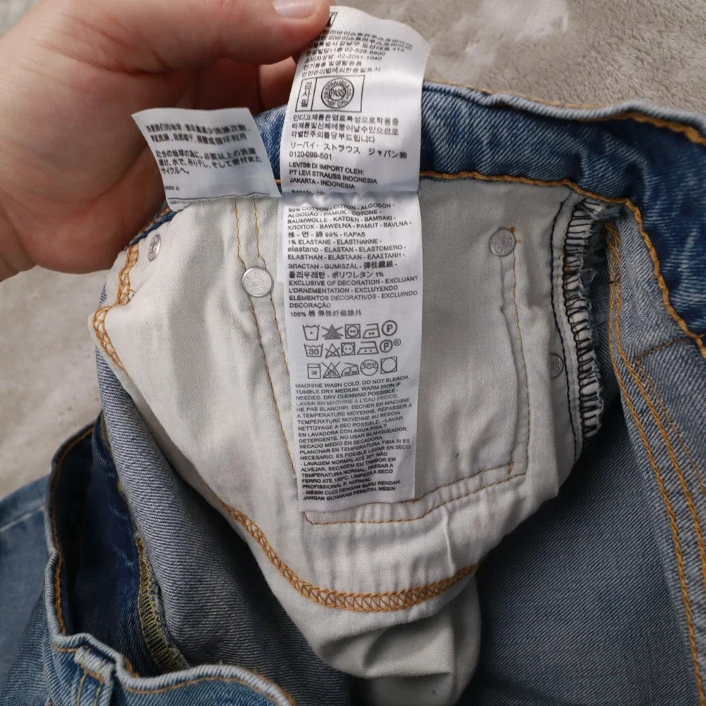 Levi's 550 Relaxed Straight‎ Leg Medium Wash Jeans Blue Men's 36x30 act 36x29